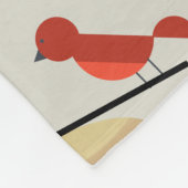 中世紀鳥モダン類 フリースブランケット (角)