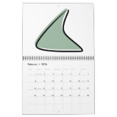 中世紀#3オリジナルモダンレトロアートカレンダー カレンダー (2月 2026)