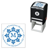 中世素朴サークルモノグラム – 差出人住所 セルフインキングスタンプ (インサイチュ)