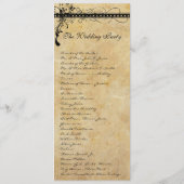 中世素朴ルネッサンスの渦巻き結婚旋回 プログラム (裏面)