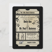 中世素朴ルネッサンスチケット結婚ズ 招待状 (正面)