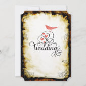 中世素朴ヴィンテージ珊瑚焼き羊皮紙 招待状 (裏面)