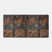 中世素朴革・鉄プリントデスクマット デスクマット (正面)