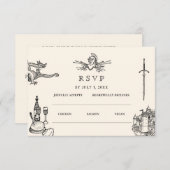 中世結婚のサ結婚イト | RSVP QRコード エンクロージャーカード (正面/裏面)