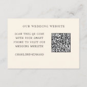 中世結婚のサ結婚イト | RSVP QRコード エンクロージャーカード (裏面)