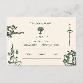 中世結婚のサ結婚イト | RSVP QRコード エンクロージャーカード