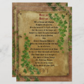 中世結婚式招待状の大きい形式 招待状 (正面/裏面)