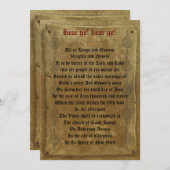 中世結婚式招待状命令テンプレート 招待状 (正面/裏面)