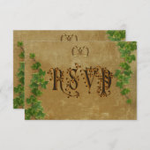 中世結婚式招待状RSVP 出欠カード (正面/裏面)