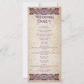 中世結婚式 プログラム (裏面)