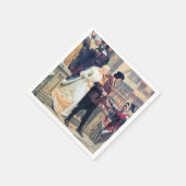 中世結婚新郎騎士絵を描の スタンダードカクテルナプキン (角)