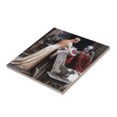 中世絵を描のエドモンド・ブレア・リー タイル (側面)