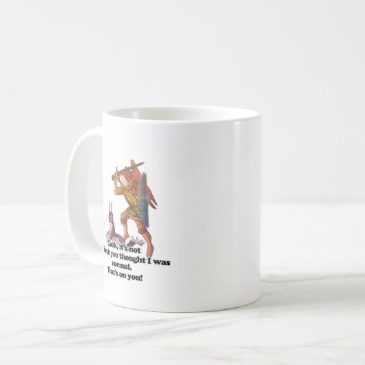 中世美術ミーム-私の責任ではない コーヒーマグカップ (正面左)