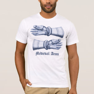 中世腕及び装甲-籠手の手 Tシャツ