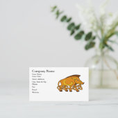 中世芸術のケルト結び目模様のイノシシ 名刺 (スタンド正面)