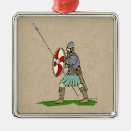 中世英語/サクソン戦士 メタルオーナメント