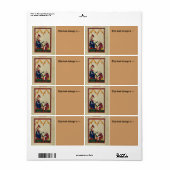 中世蔵書票 ラベル (フルシート)