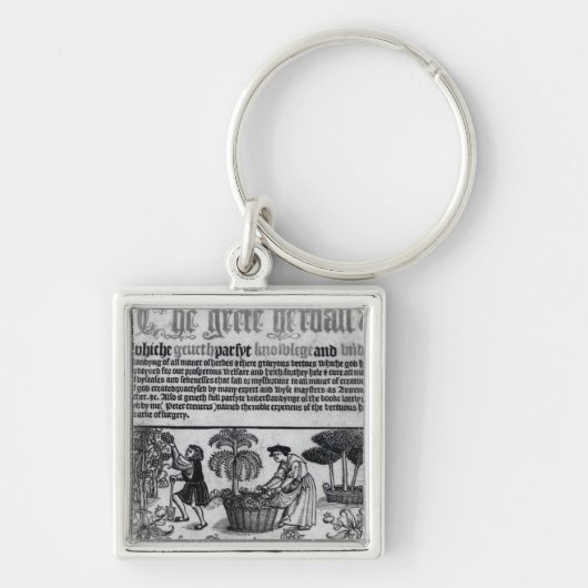 中世薬草園 キーホルダー (正面)