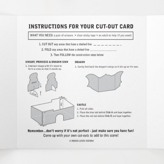 中世誕生日カットアウトカード 三つ折りクリスマスカード (内部中)