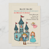 中世誕生日パーティーの招待 招待状 (正面/裏面)