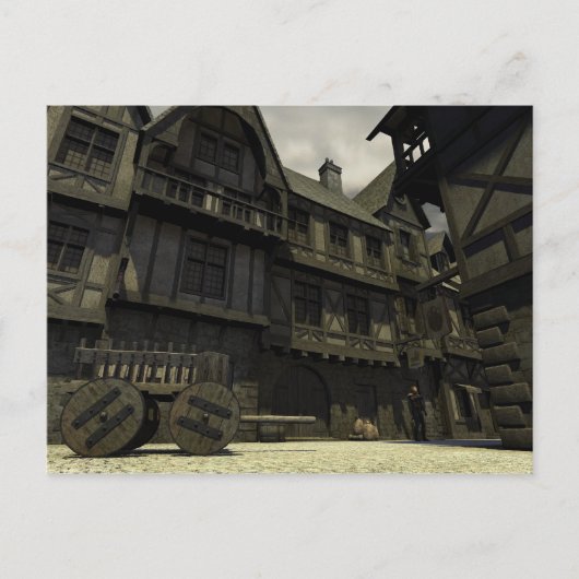 中世通りシーン – 2 ポストカード (正面)