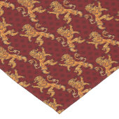 中世金ゴールドのライオンの赤の（紋章の）フラ・ダ・リ ショートテーブルランナー (コーナー)