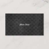 中世金ゴールドのライオンの黒のフルーア 名刺 (裏面)