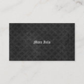 中世金ゴールドのライオンの黒のフルーア 名刺 (裏面)