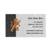 中世金ゴールドのライオンの黒のフルーア