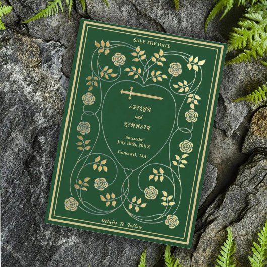 中世金ゴールドフローラハートと結婚剣 セーブザデート