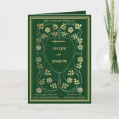 中世金ゴールドフローラハートと結婚剣 招待状 (正面)