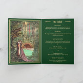 中世金ゴールドフローラハートと結婚剣 招待状 (内部)