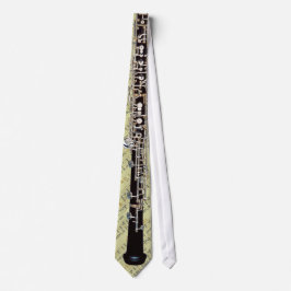 中世音楽原稿の結ばれたOboe ネクタイ
