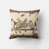 中世風変わりの作り音楽、うさぎ、犬 クッション (裏面)