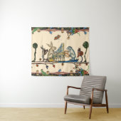 中世風変わりの作り音楽、うさぎ、犬 タペストリー (インサイチュ(横))