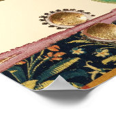 中世風変わりの作り音楽、うさぎ、犬 ポスター (角)