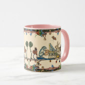 中世風変わりの作り音楽、うさぎ、犬 マグカップ (正面右)