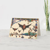 中世風変わりの動物，飛んでいるこうもり森林動物 シーズンカード (正面)