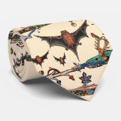 中世風変わりの動物,飛んでいるこうもり森林動物 ネクタイ (ロール)