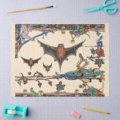 中世風変わりの動物，飛んでいるこうもり森林動物 薄葉紙 (クラフト)