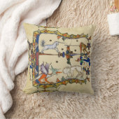 中世風変わりの推定、ユニコーン戦いサル クッション (ブランケット)