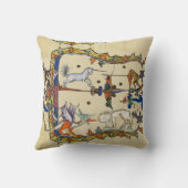 中世風変わりの推定、ユニコーン戦いサル クッション (裏面)