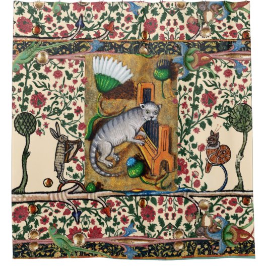 中世風変わりの流行音楽、猫の遊器官 シャワーカーテン (正面)