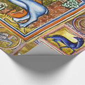 中世風変わりの獣医、ユニコーン幻想的な動物 ラッピングペーパー (角)