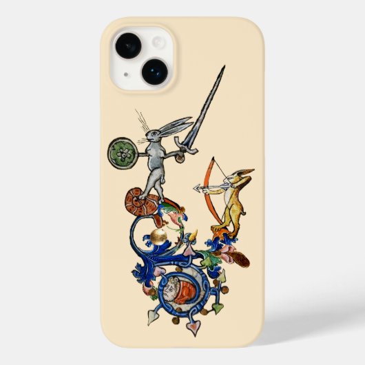 中世風変わりの獣医、剣を持つキラーウサギ Case-Mate iPhoneケース (裏面)