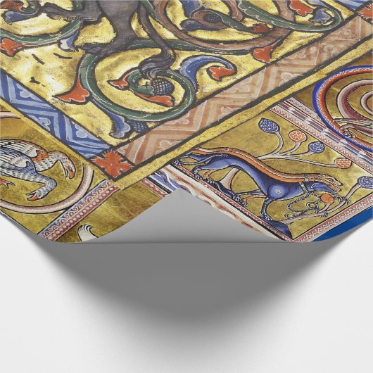 中世風変わりの獣性アンテロプファンタスティック動物 ラッピングペーパー (角)