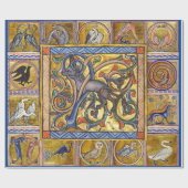 中世風変わりの獣性アンテロプファンタスティック動物 ラッピングペーパー (フラット)