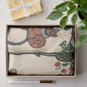 中世風変わりの獣竜と紡ぎハーピー 薄葉紙 (ギフト)