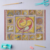 中世風変わりの獣舎、蛇の竜、森林動物 薄葉紙 (クラフト)