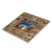 中世風変わりの獣馬、馬、森林動物 タイル (側面)